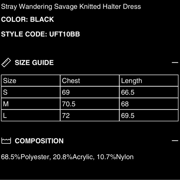 SMFK STRAY WANDERING SAVAGE KNITTED HALTER DRESS Size S - Picture 7 of 7